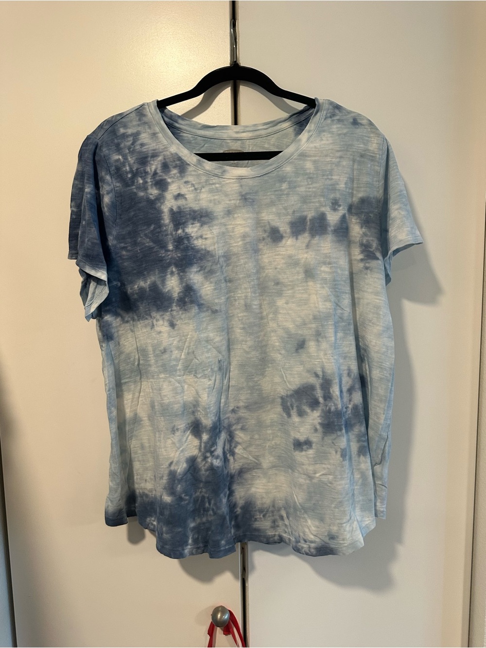 Light Blue Old Navy 2x Tie-Dye Short Sleeve Women's Top